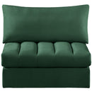  Manufacturer Color_Green -- Jacob Green Velvet Upholstered Modular Armless Chair IMAGE 4