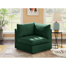  Manufacturer Color_Green -- Jacob Green Velvet Upholstered Modular Corner Chair IMAGE 2