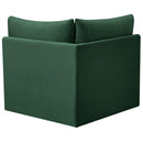  Manufacturer Color_Green -- Jacob Green Velvet Upholstered Modular Corner Chair IMAGE 3