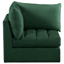  Manufacturer Color_Green -- Jacob Green Velvet Upholstered Modular Corner Chair IMAGE 5