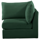  Manufacturer Color_Green -- Jacob Green Velvet Upholstered Modular Corner Chair IMAGE 6