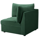  Manufacturer Color_Green -- Jacob Green Velvet Upholstered Modular Corner Chair IMAGE 8