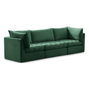  Manufacturer Color_Green -- Jacob 103" Green Velvet Upholstered 3 pc Modular Sofa IMAGE 1