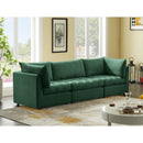  Manufacturer Color_Green -- Jacob 103" Green Velvet Upholstered 3 pc Modular Sofa IMAGE 2