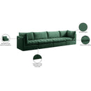  Manufacturer Color_Green -- Jacob 140" Green Velvet Upholstered 4 pc Modular Sofa IMAGE 11