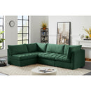  Manufacturer Color_Green -- Jacob 103" Green Velvet Upholstered 4 pc Modular Sectional IMAGE 4