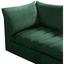  Manufacturer Color_Green -- Jacob 103" Green Velvet Upholstered 4 pc Modular Sectional IMAGE 9