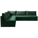  Manufacturer Color_Green -- Jacob 107" Green Velvet Upholstered 5 pc Modular Sectional IMAGE 7