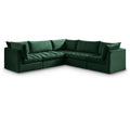  Manufacturer Color_Green -- Jacob 103" Green Velvet Upholstered 5 pc Modular Sectional IMAGE 1