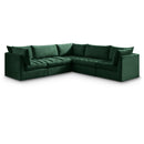  Manufacturer Color_Green -- Jacob 103" Green Velvet Upholstered 5 pc Modular Sectional IMAGE 1