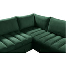  Manufacturer Color_Green -- Jacob 140" Green Velvet Upholstered 7 pc Modular Sectional IMAGE 8
