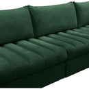  Manufacturer Color_Green -- Jacob 140" Green Velvet Upholstered 7 pc Modular Sectional IMAGE 9