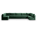  Manufacturer Color_Green -- Jacob 177" Green Velvet Upholstered 7 pc Modular Sectional IMAGE 1