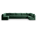  Manufacturer Color_Green -- Jacob 177" Green Velvet Upholstered 7 pc Modular Sectional IMAGE 1
