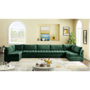  Manufacturer Color_Green -- Jacob 177" Green Velvet Upholstered 7 pc Modular Sectional IMAGE 2