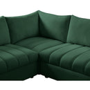  Manufacturer Color_Green -- Jacob 140" Green Velvet Upholstered 8 pc Modular Sectional IMAGE 10
