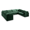  Manufacturer Color_Green -- Jacob 140" Green Velvet Upholstered 8 pc Modular Sectional IMAGE 1