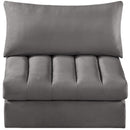  Manufacturer Color_Grey -- Jacob Grey Velvet Upholstered Modular Armless Chair IMAGE 5