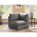  Manufacturer Color_Grey -- Jacob Grey Velvet Upholstered Modular Corner Chair IMAGE 2