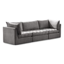  Manufacturer Color_Grey -- Jacob 103" Grey Velvet Upholstered 3 pc Modular Sofa IMAGE 1