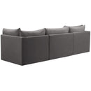  Manufacturer Color_Grey -- Jacob 103" Grey Velvet Upholstered 3 pc Modular Sofa IMAGE 3