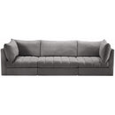  Manufacturer Color_Grey -- Jacob 103" Grey Velvet Upholstered 3 pc Modular Sofa IMAGE 4