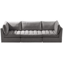  Manufacturer Color_Grey -- Jacob 103" Grey Velvet Upholstered 3 pc Modular Sofa IMAGE 5