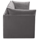  Manufacturer Color_Grey -- Jacob 66" Grey Velvet Upholstered 2 pc Modular Loveseat IMAGE 6