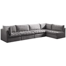 Meridian Jacob Fabric Sectional 649Grey-Sec5A IMAGE 1