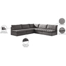 Manufacturer Color_Grey -- Jacob 107" Grey Velvet Upholstered 5 pc Modular Sectional IMAGE 11