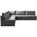 Manufacturer Color_Grey -- Jacob 107" Grey Velvet Upholstered 5 pc Modular Sectional IMAGE 7