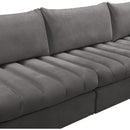  Manufacturer Color_Grey -- Jacob 103" Grey Velvet Upholstered 5 pc Modular Sectional IMAGE 11