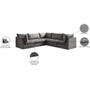  Manufacturer Color_Grey -- Jacob 103" Grey Velvet Upholstered 5 pc Modular Sectional IMAGE 13