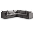  Manufacturer Color_Grey -- Jacob 103" Grey Velvet Upholstered 5 pc Modular Sectional IMAGE 1
