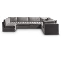  Manufacturer Color_Grey -- Jacob 140" Grey Velvet Upholstered 7 pc Modular Sectional IMAGE 1