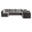  Manufacturer Color_Grey -- Jacob 140" Grey Velvet Upholstered 7 pc Modular Sectional IMAGE 1