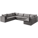  Manufacturer Color_Grey -- Jacob 140" Grey Velvet Upholstered 7 pc Modular Sectional IMAGE 2