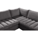  Manufacturer Color_Grey -- Jacob 140" Grey Velvet Upholstered 7 pc Modular Sectional IMAGE 8