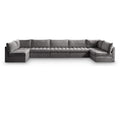  Manufacturer Color_Grey -- Jacob 177" Grey Velvet Upholstered 7 pc Modular Sectional IMAGE 1