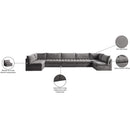  Manufacturer Color_Grey -- Jacob 177" Grey Velvet Upholstered 7 pc Modular Sectional IMAGE 6