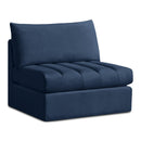  Manufacturer Color_Navy -- Jacob Navy Velvet Upholstered Modular Armless Chair IMAGE 1
