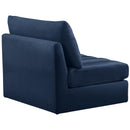  Manufacturer Color_Navy -- Jacob Navy Velvet Upholstered Modular Armless Chair IMAGE 3