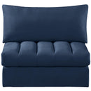 Manufacturer Color_Navy -- Jacob Navy Velvet Upholstered Modular Armless Chair IMAGE 4