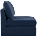  Manufacturer Color_Navy -- Jacob Navy Velvet Upholstered Modular Armless Chair IMAGE 6