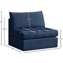  Manufacturer Color_Navy -- Jacob Navy Velvet Upholstered Modular Armless Chair IMAGE 7