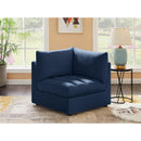  Manufacturer Color_Navy -- Jacob Navy Velvet Upholstered Modular Corner Chair IMAGE 2