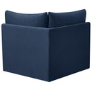  Manufacturer Color_Navy -- Jacob Navy Velvet Upholstered Modular Corner Chair IMAGE 3