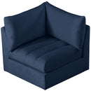  Manufacturer Color_Navy -- Jacob Navy Velvet Upholstered Modular Corner Chair IMAGE 4