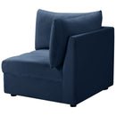  Manufacturer Color_Navy -- Jacob Navy Velvet Upholstered Modular Corner Chair IMAGE 8