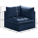  Manufacturer Color_Navy -- Jacob Navy Velvet Upholstered Modular Corner Chair IMAGE 9